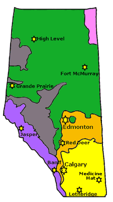 Regions of Alberta
